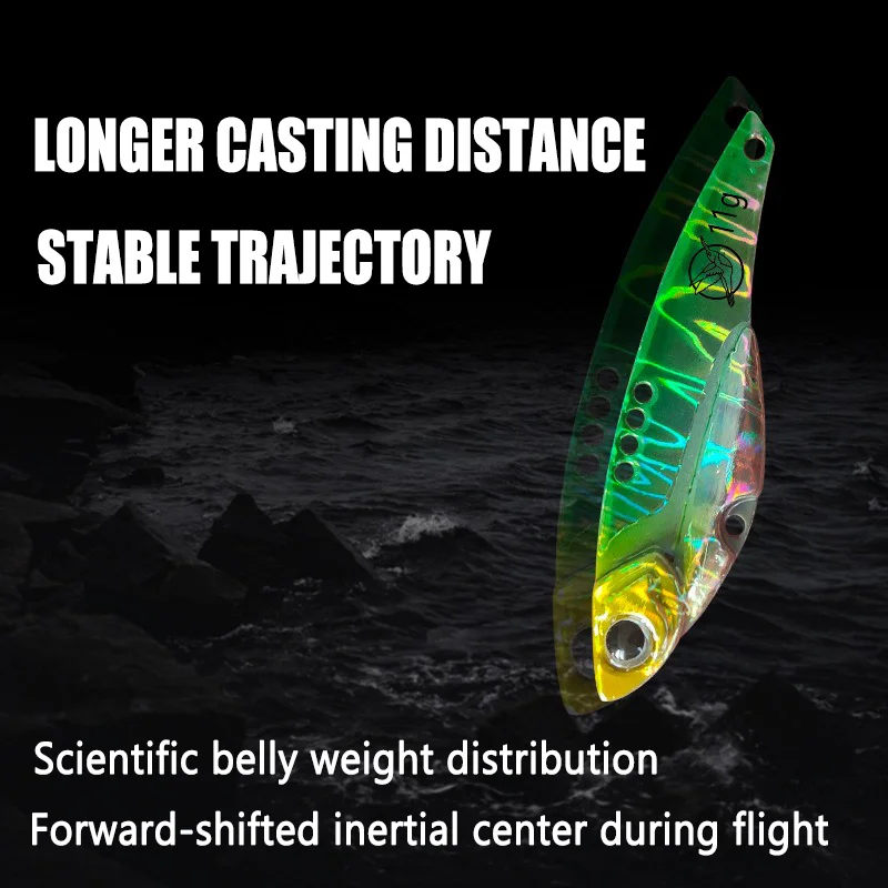 1Pcs VIB Fishing Lure 5.5g 7.5g 11g 15g Sinking Blade Bait Long Cast Vibration Artificial Bait Metal Jig Pesca Bass Pike Perch