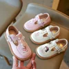 Disney Frozen Elsa 2024 Spring Autumn New Girls Soft Sole Princess Leather Shoes Non-slip Casual Shoes Baby Toddler Shoes Show 3