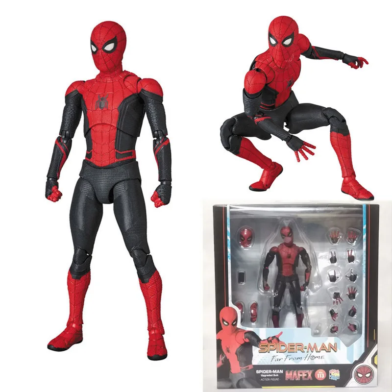 

15cm Spider Man Far From Home Action Figure Marvel Avengers Upgrade Battle Suit PVC Movable Model Dolls Statue Collection Toys