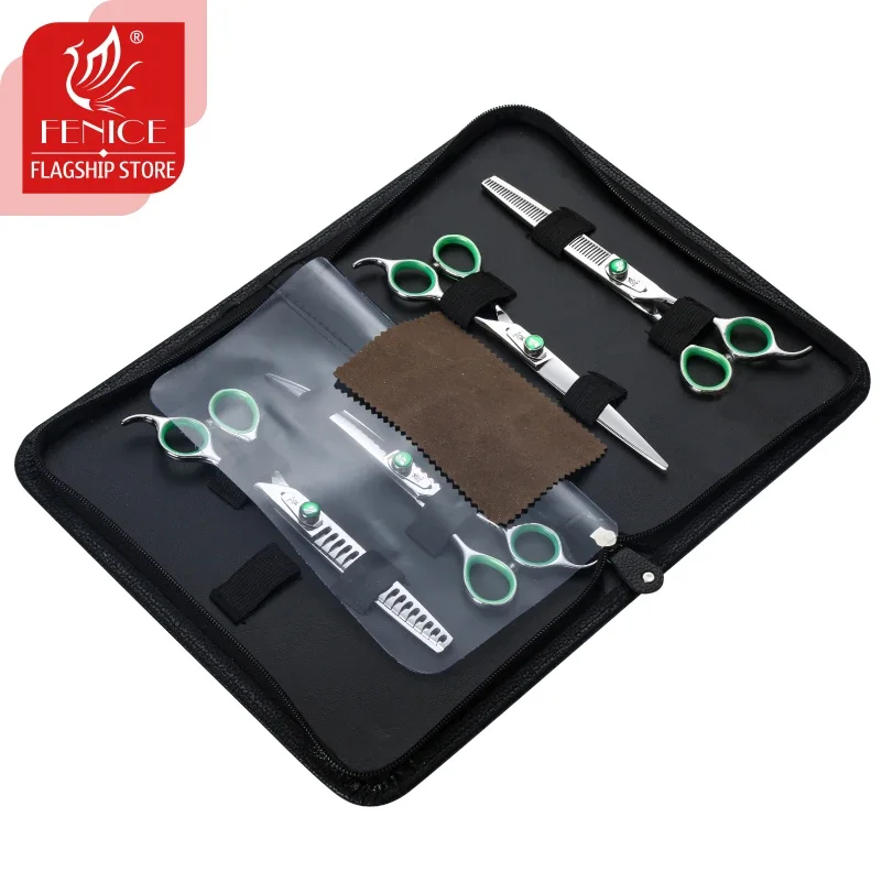 トリミングセット Feniceプロフェッショナルグリーンドッググルーミングシザーセット