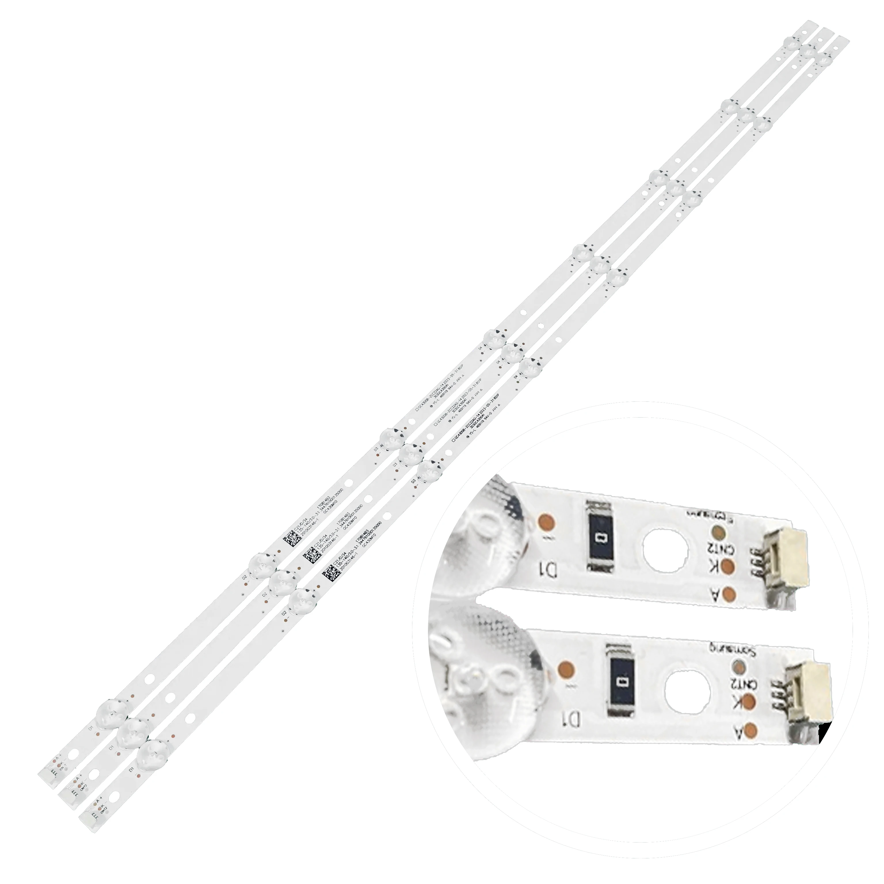 LED Backlight strip 8 lamp for 43"TV UN43NU6900F LBM430M0801-DM-3(0) UN43NU6900 58.43T16.001 58.43T0U.E01 GC43D08-ZC22AG-20 3