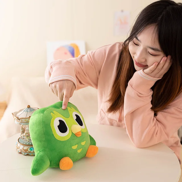 30cm Duolingo Plushie Duo 10 Year Anniversary Green Owl Gift For Kids Doll  Peluche Toy