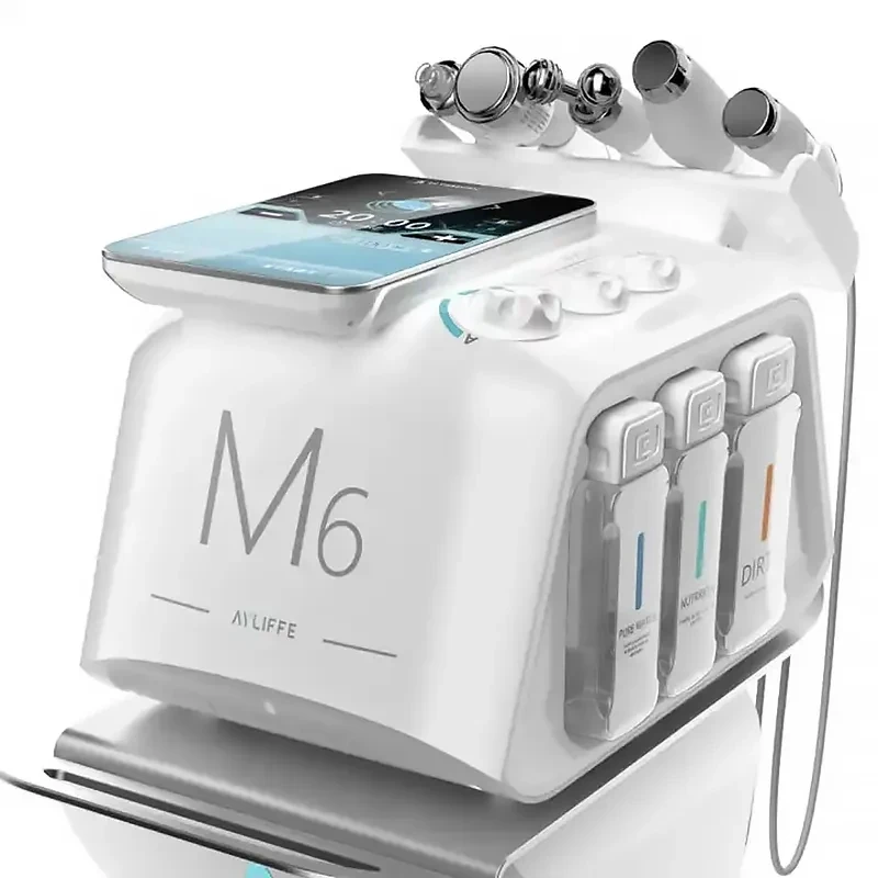 

6 in 1 Oxygen Hydrafacial Beauty Machine Hydro Microdermabrasion Device Professional Skin Scrubber Facial Therapy Spa