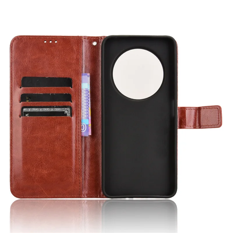 Luxury Flip PU Leather Wallet Case with Lanyard and Stand