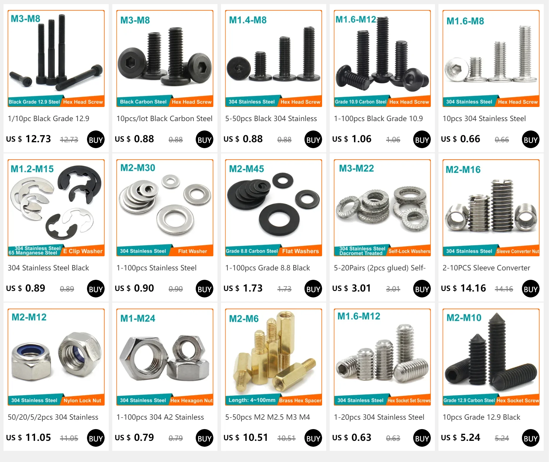 1–100 Stück, Güteklasse 8,8, schwarzer Kohlenstoffstahl, M2, M2,5, M3, M4, M5, M6, M8, M10, M12, M14, M16-M45, DIN125, flache Unterlegscheibe, einfache Dichtung – Detail 5
