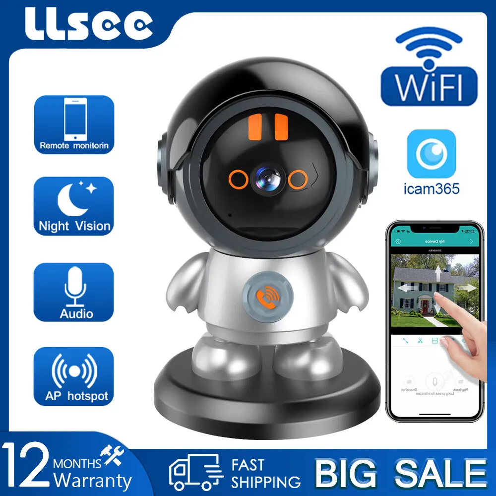LLSEEicam365WirelessCCTVMiniIndoorWIFIRobotCameraIPSecurity