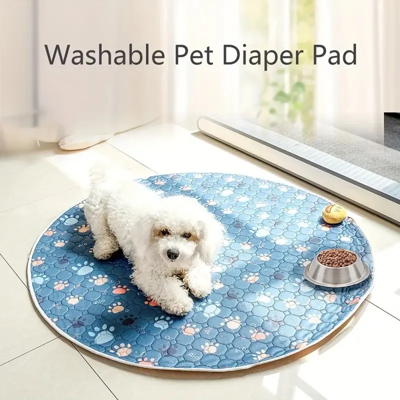 Circle Non-slip Mat for Pets Waterproof Dog Pee Pad Breathable Cat Mat Washable Pet Diaper Pad High Absorbent Pet