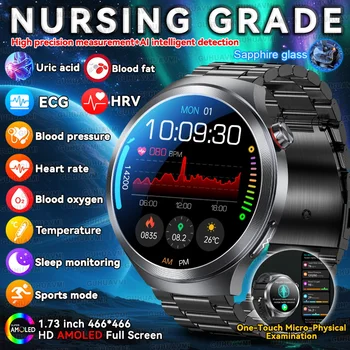 2025 NUOVO AI Diagnosi Health trackr Smart Watch Uomo ECG + HRV Acido urico Ipolidi nel sangue Analisi del corpo Chiamata Bluetooth Smartwatch NFC