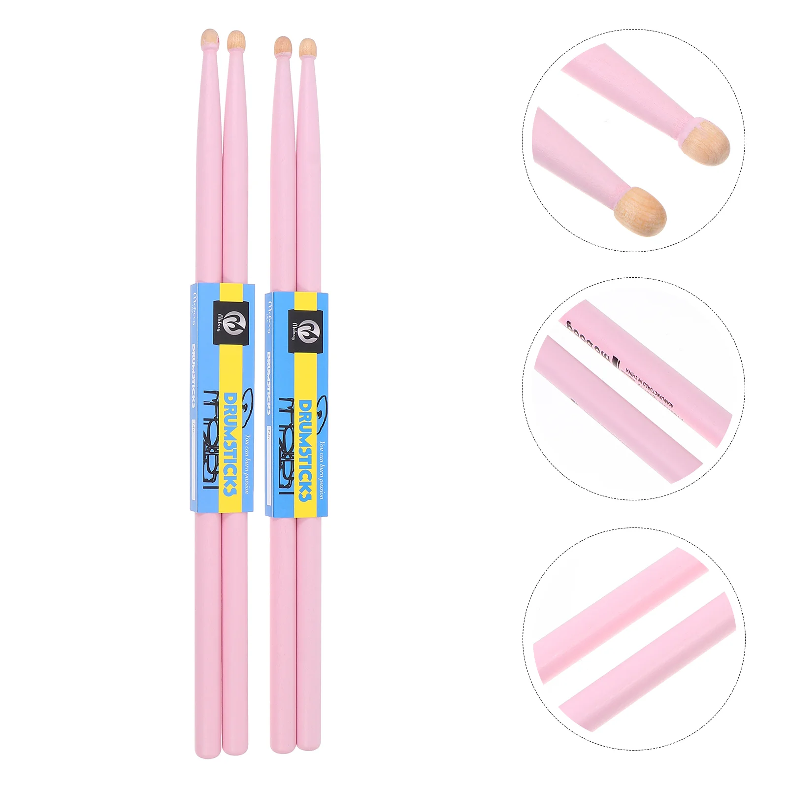 

Maple Sticks Simple Drumsticks Percussion Instruments Stick Wooden Drumsticks Cute Instruments For Adult Students To Use