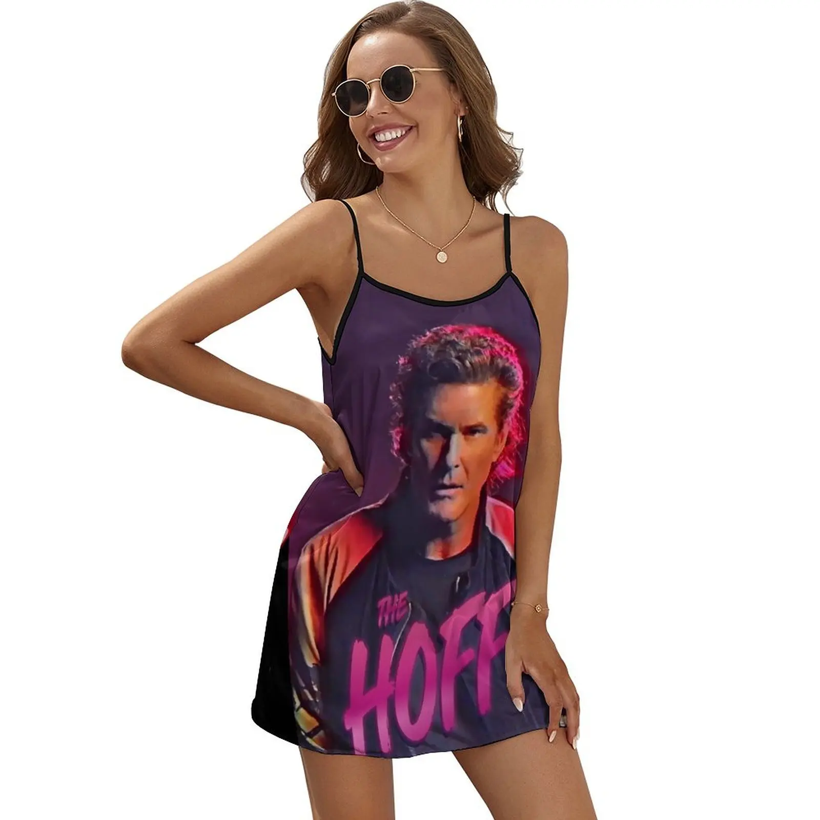 

The Hoff - David Hasselhoff Retro Allover Patten Sleeveless Dress dress for women elegant chic wedding evening dresses