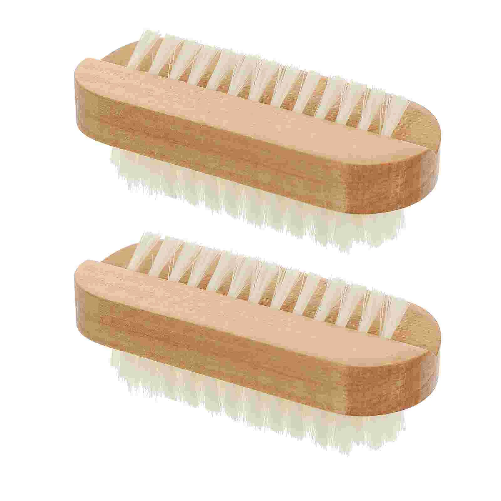 

Nail Brusheseseseses FingerNail Brusheseseseses Hand Nail Brusheseses 2Pcs Two-Sided Wooden Sisal Nail