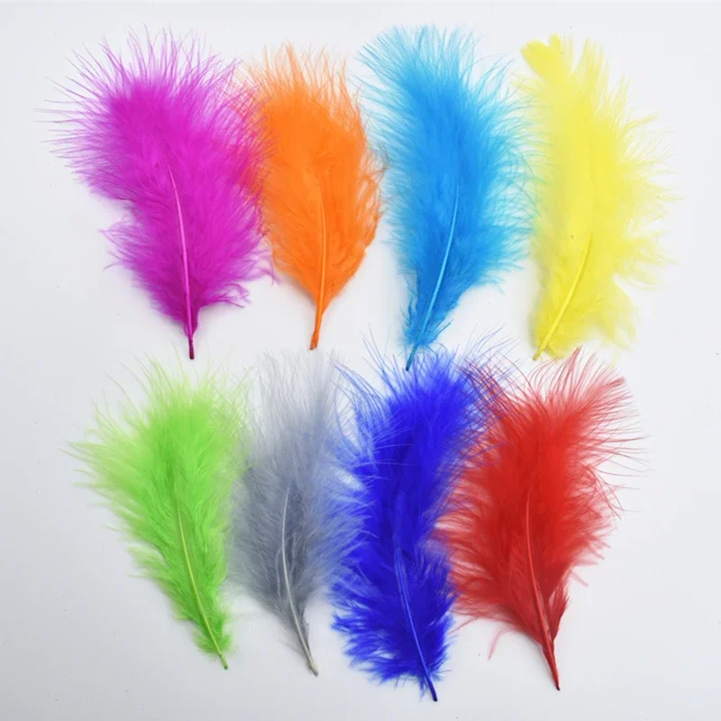 Marabou Turkey Feathers Pheasant Feathers for Crafts White for Jewelry Making Clothes Carnaval Assesoires Plumas