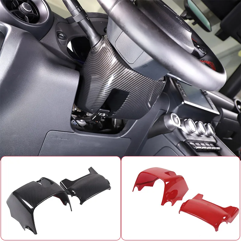 

For Toyota 86 22-23 For Subaru BRZ 2022-2023 ABS Red Car steering wheel steering column protective cover sticker Car Accessories