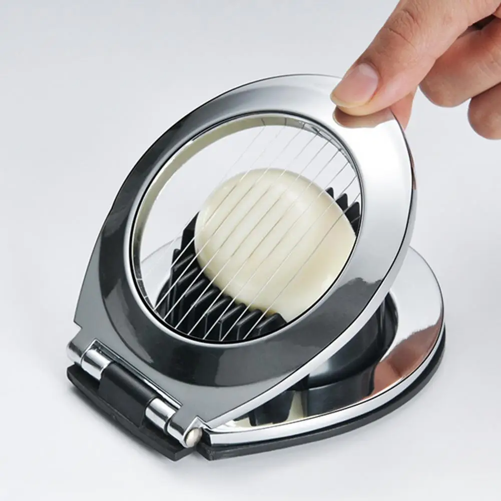 Egg Cutter Egg Slicer 2 Modes High Hardness Rust-proof Uniform Thickness Ergonomic Handle 2 in 1 Egg Cutter Kitchen Gadget