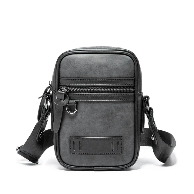 Luxury Leather Men's Crossbody Bags Multi-function Shoulder Bag