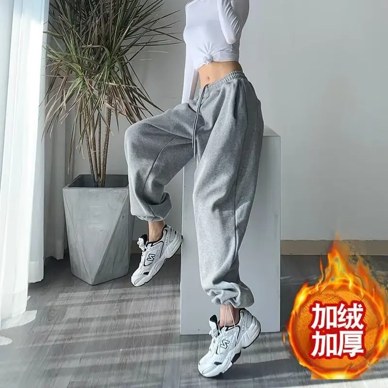 Women pants Gray Jogging Sweatpants Women for pants Sports Pants Gray Jogger High Waist Sweat Casual Female Trousers y2k sweatpa