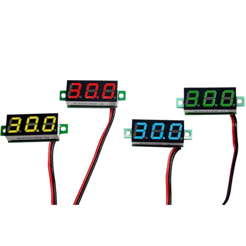 

DC2.5-30V Voltmeter 0.28" LED Tester Meter Red Green Blue Yellow Display Dropship