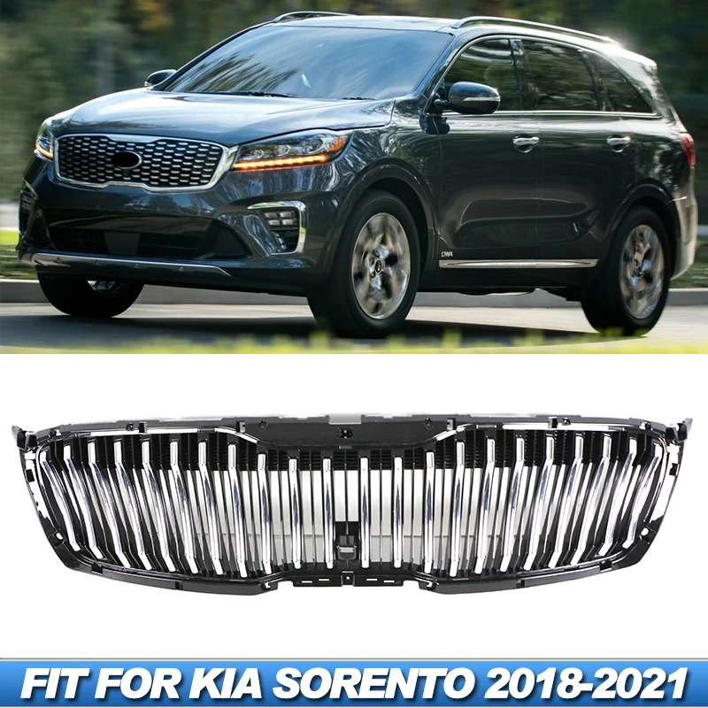 

Подходит для KIA SORENTO 2018-2021, модификация решетки радиатора, передний бампер 2019 2020 SORENTO, декоративные аксессуары, решетка