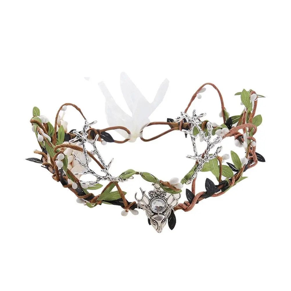 Feenhaftes Stirnband Elfenkrone Elfen-Tiara Ranken-Kopfschmuck Feen-Hexen-Diadem Krone Gotisches Stirnband Braut-Hochzeits-Haaraccessoires – Detail 3