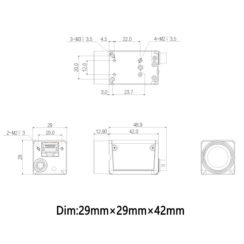iRAYPLE 10MP 1/2.3'' ONSemi MT9J003 GigE/POE 롤링 셔터 머신 비전 에어리어 스캔 카메라 C 마운트 SDK 제공 윈도우 제공