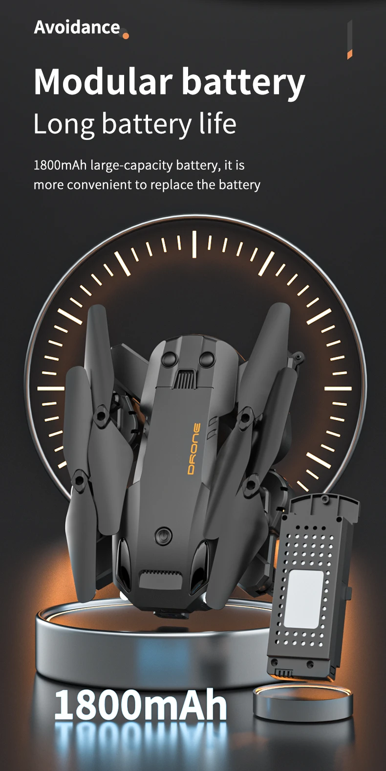 KBDFA RC Drone FPV Professional Drones 4K HD Aerial Photography Obstacle Avoidance Quadcopter Helicopter RC Distance Toys 52 KBDFA RC Drone, avoidance modular battery long battery life 180omah large-