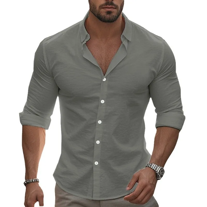 Linen Long Sleeve Summer Shirts for Men