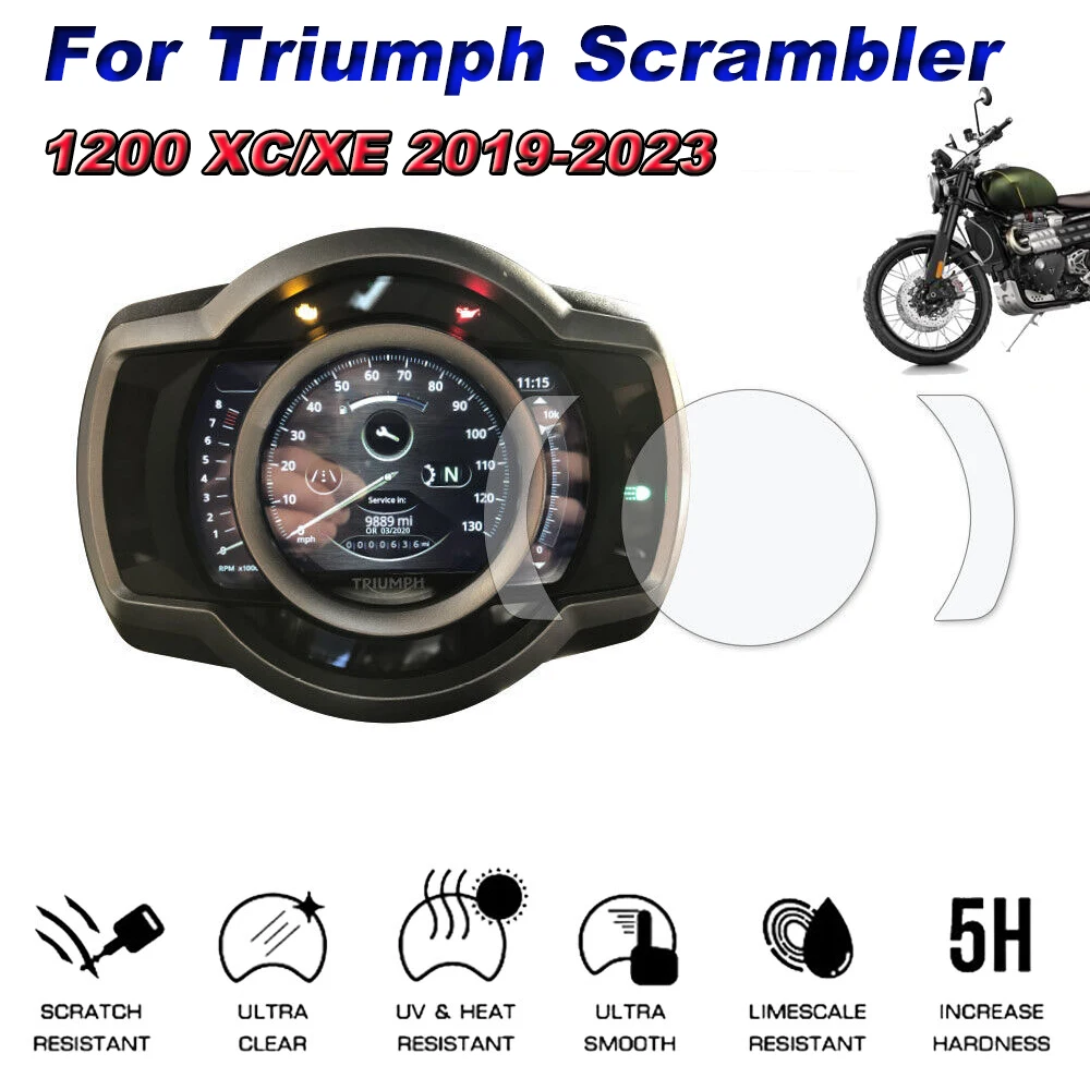 

FOR triumph scrambler 1200xc 1200xc 1200 xc/xe 2019-2023 Motorcycle Accessories Cluster Scratch Protection Film Screen Protector