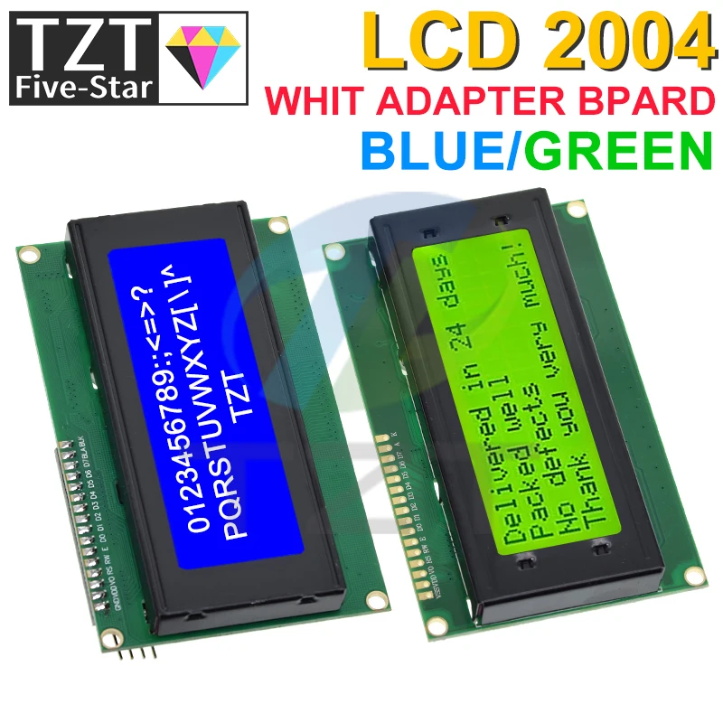 LCD2004 + I2C 2004 20x4 2004A Blau/Grün bildschirm HD44780 Charakter LCD /w IIC/I2C serial Interface Adapter Modul Für Arduino