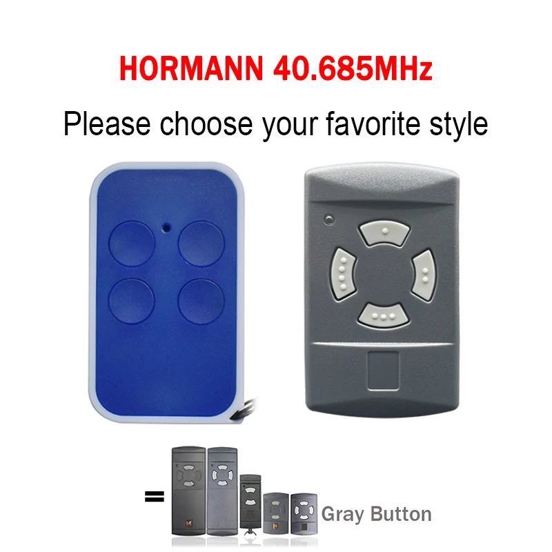 HORMANN HSM4 HSE2 HS4 원격 제어와 호환 가능, 저주파 40.685MHz 고정 코드 복제 차고 도어 제어, HORMANN 40685
