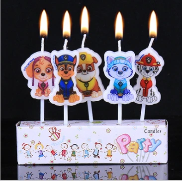 Paw Patrol-Bougie de gâteau d'anniversaire de dessin animé mignon pour  enfants, gâteau créatif pour enfants, figurine de paraffine décorative,  cadeau d'anniversaire pour enfants - AliExpress