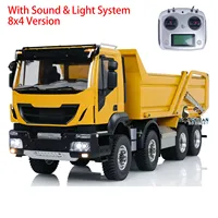 1/14 8x4 Metal Hydraulic Flip-over Cover RC Tipper Truck Radio Control Painted Finished Dump Car Light Sound Vehicle Toys Gift 1