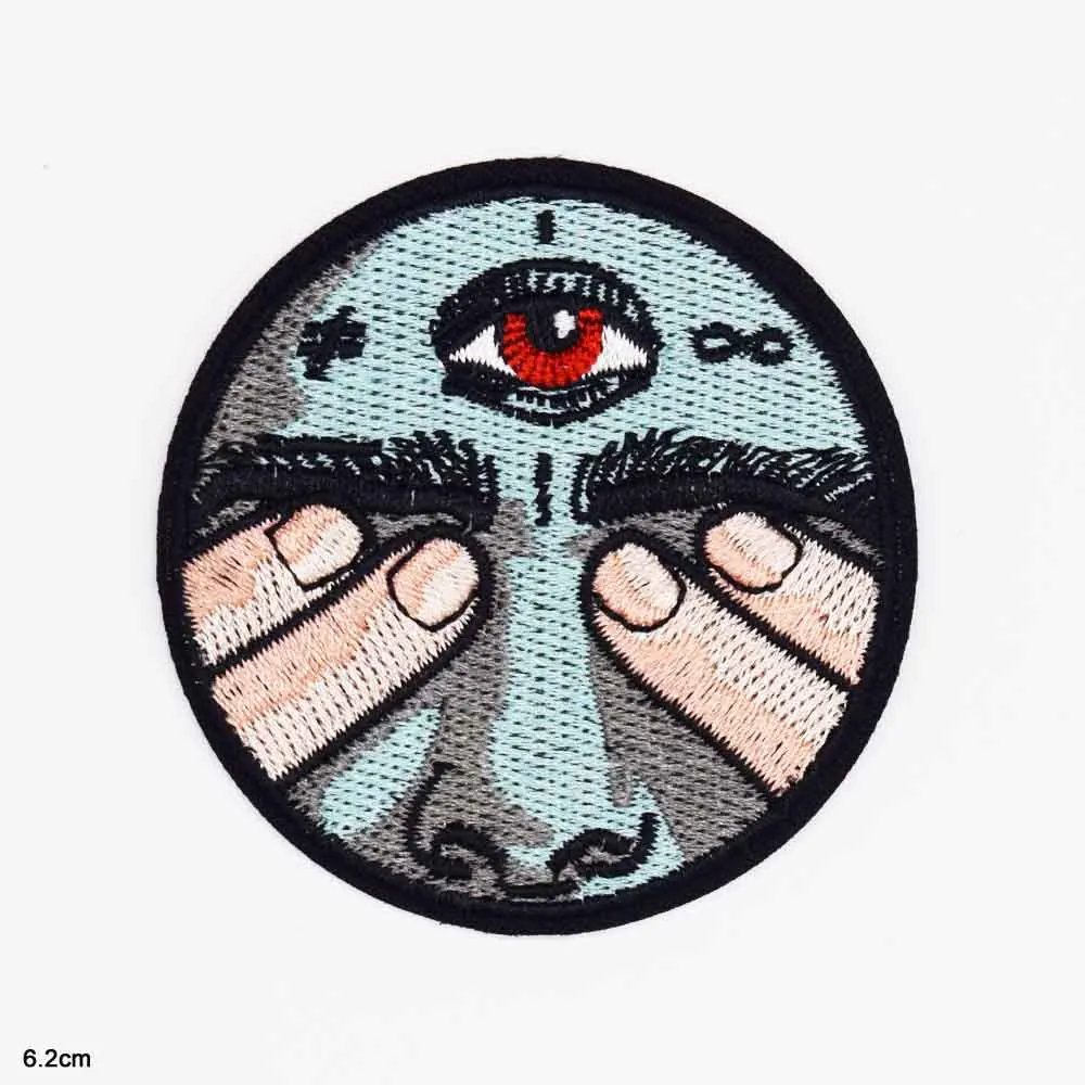 Schauen Sie nicht Hippie Großhandel Eisen auf gestickten Stoff Kleidung Patch für Kleidung Mädchen Jungen
