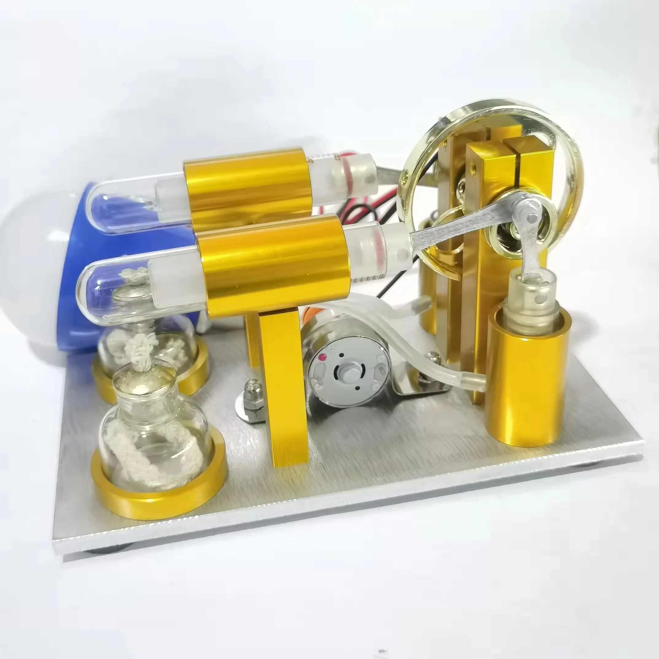 

Stirling engine model steam physics science technology science small production small invention experimental car toy