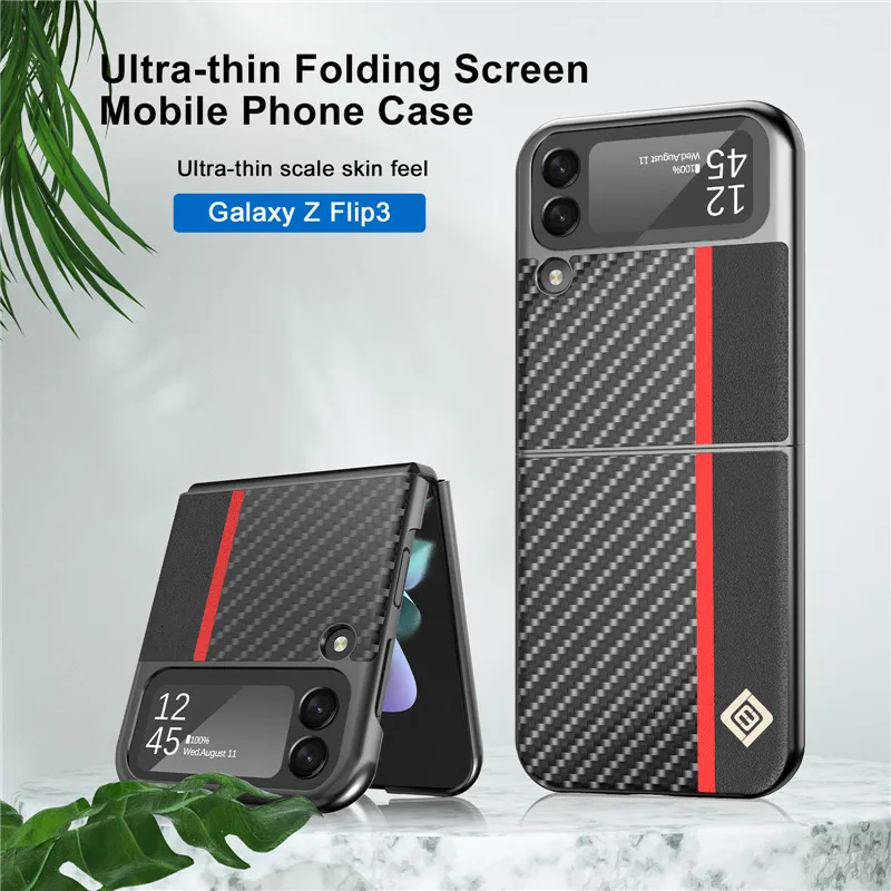 EUCAGR Ultrathin Carbon Fiber Leather Shockproof Phone Case
