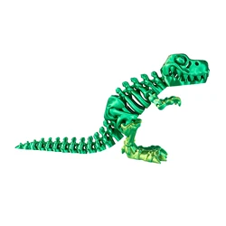 3D Printed Poseable Tyrannosaurus Rex Dinosaur with Movable Joints - Realistic Desk Decor and Unique Gift - One Size (Yellow Green)