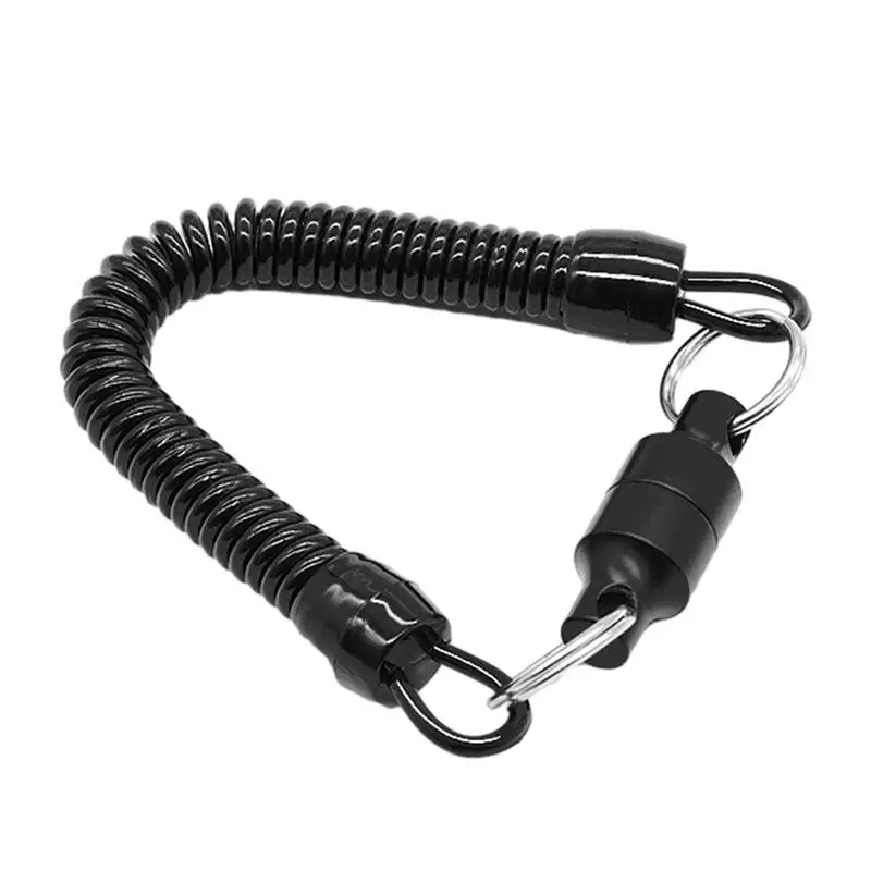 

Strong Magnetic Release Clip Net Rack With Fishing Tools Coiled Lanyard Fishing Coil Lanyard Hook Buckle For Fly Fishing