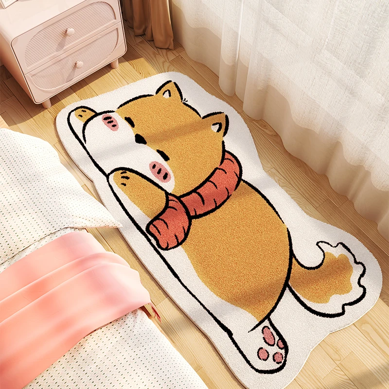 Irregular Living Room Large Area Carpets Cute Cartoon Animal Bedroom Bedside Decorative Carpet Comfortable Soft Plush Rugs Ковер