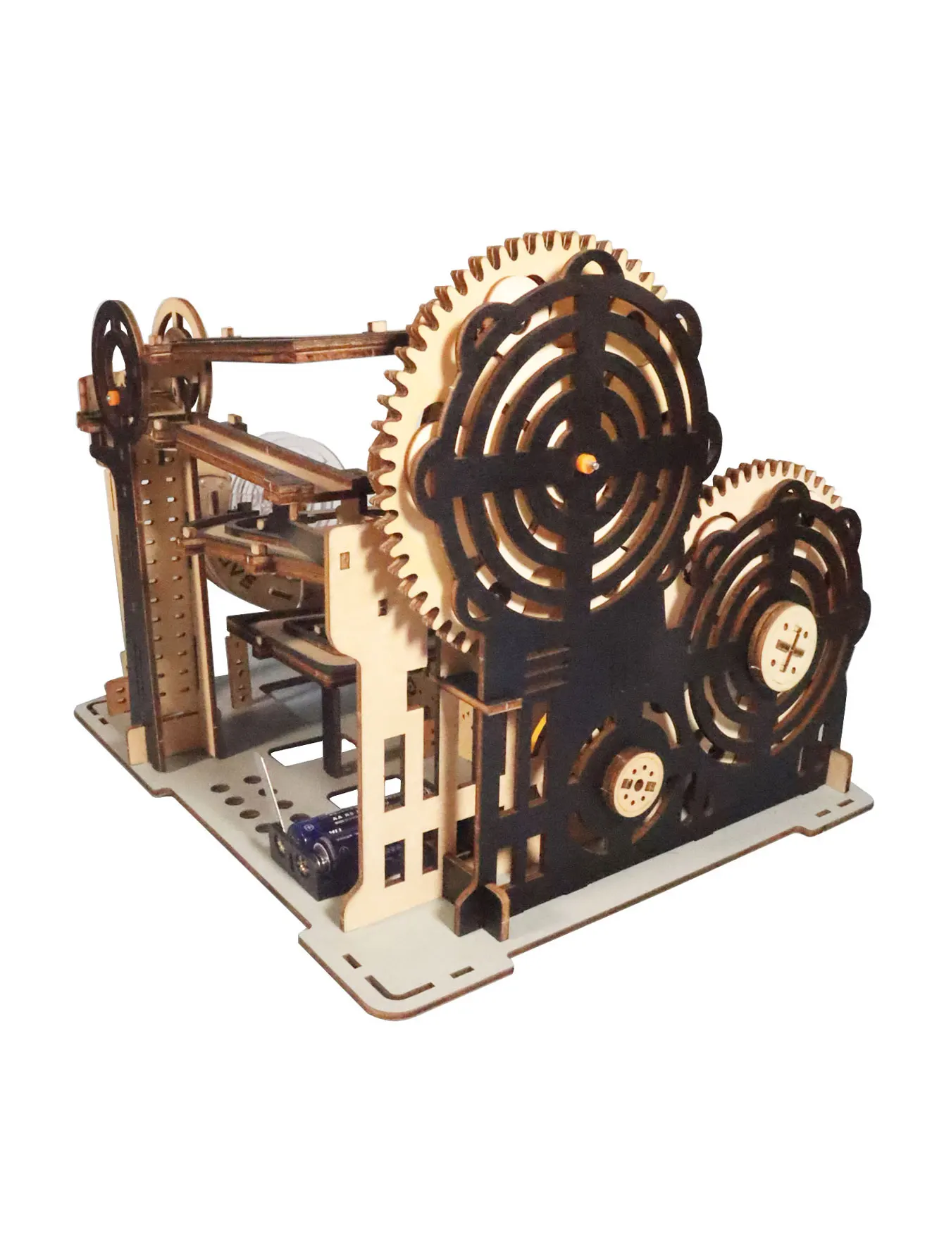 Electric 3D Wooden Puzzles Marble Run Model Kits  Brain Teaser Puzzle DIY handmade Christmas gift 4