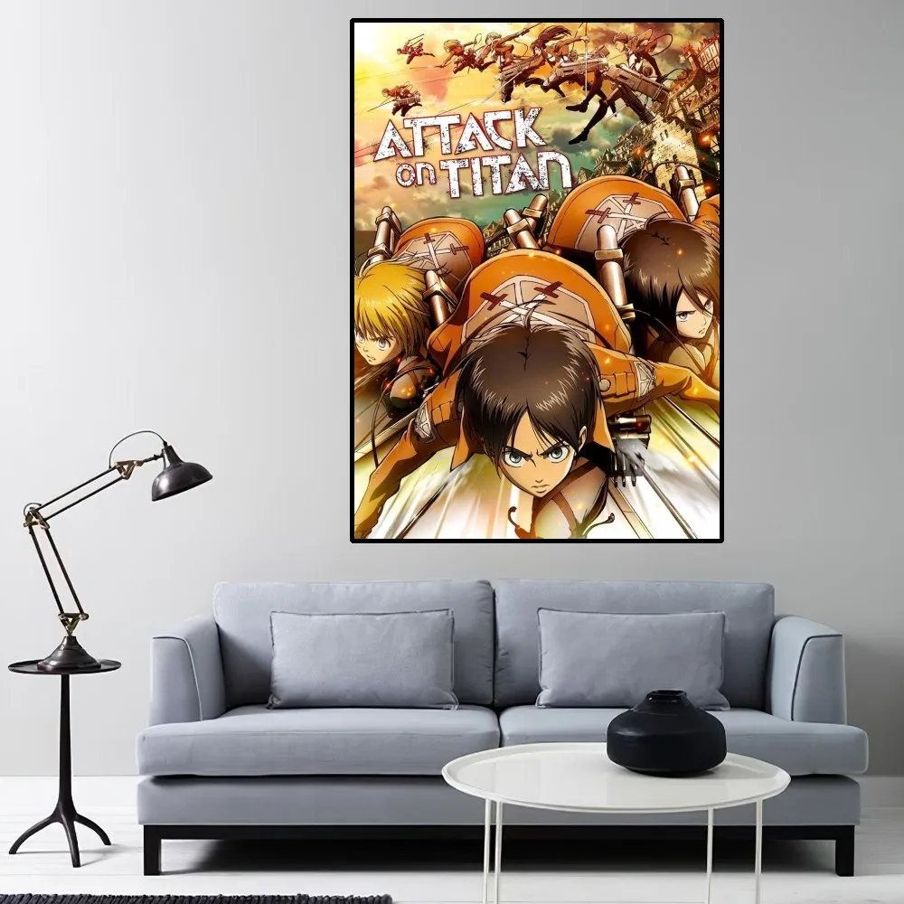 Attack on Titan Poster Home Room Decor Livingroom Bedroom Aesthetic Art Wall Painting Stickers anime poster poster prints diy poster sticker anime stickers
