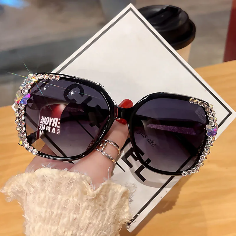 2023 Vintage Big Frame Sunglasses Women Brand Designer Gradient