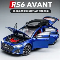 1:24 Audi RS6 Avant Station Wagon Alloy Car Model Diecast Metal Toy Car Model Simulation Sound and Light Kids Toys Gift C160 2