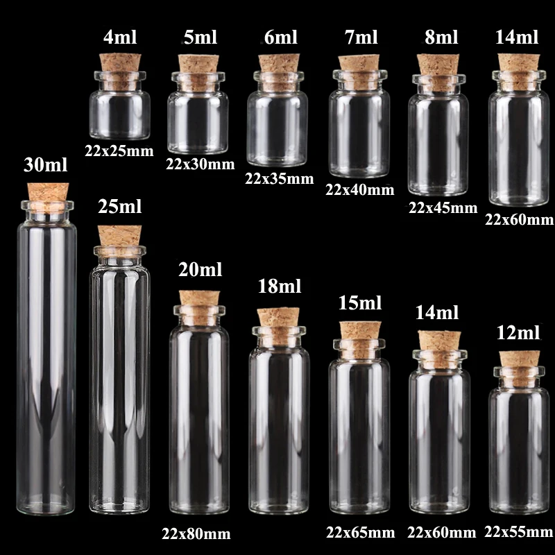 Mini Cork Glass Bottles 5