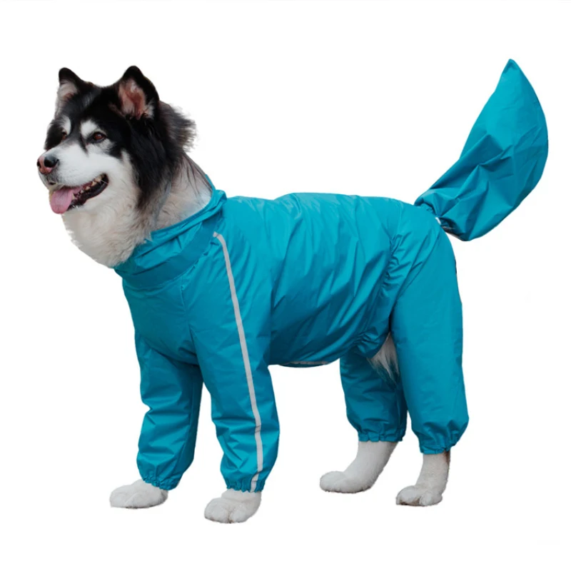 Large Dog Raincoat Big Dog Clothes Waterproof Coat Jacket Husky