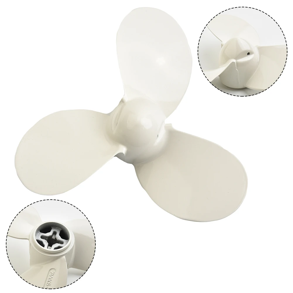 Marine Propeller Metal Outboard Propeller With Three Leaves Aluminum Alloy 7 1/4X5-A For Marine Boat Motor 2 Stroke 2HP
