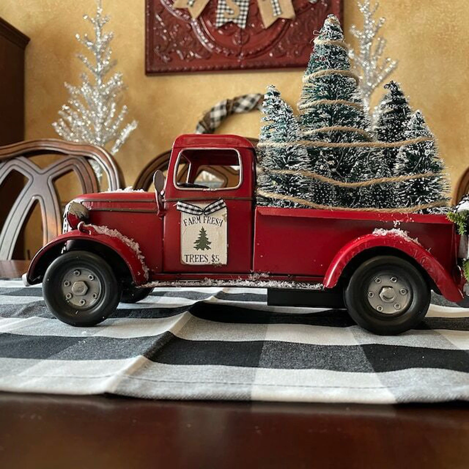 2022 Vintage Resin Classic Pickup Red Truck W/tree Farms House Rustic Decor  Christmas Adornos De Navidad Noel Home Decoration - Christmas Pendant &  Drop Ornaments - AliExpress