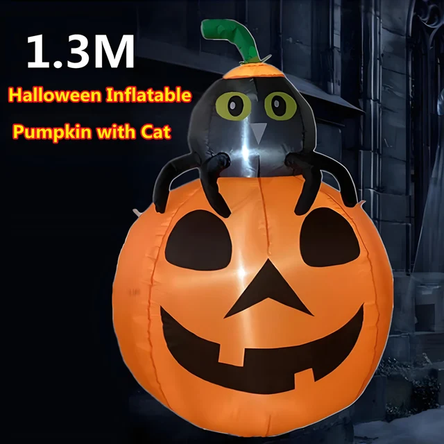 Halloween Inflatable Terror Decoration Courtyard Prop Built-in LED Lights Inflatable Model Outdoor Ornament Party Garden Decor 5