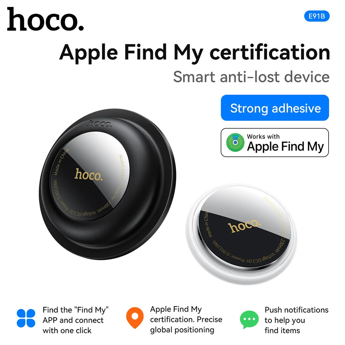 HOCO E91B Support Apple Find My Network Anti Lost Device Finder