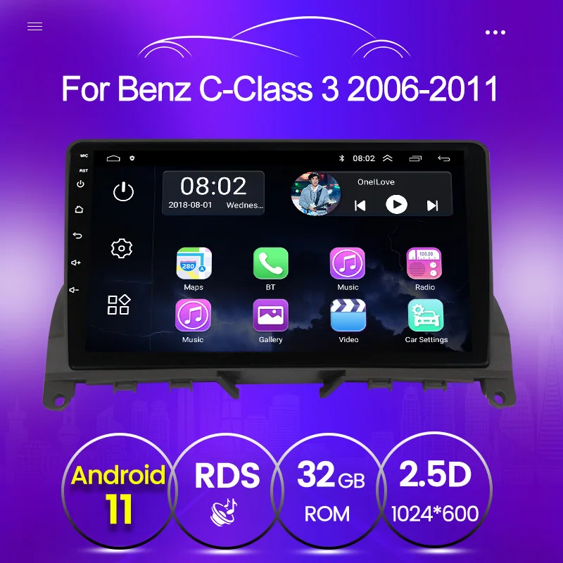

For Mercedes-Benz C-class Central Control Player W204 S204 Central Control Large-Screen Navigator Sar All-in-one Machine