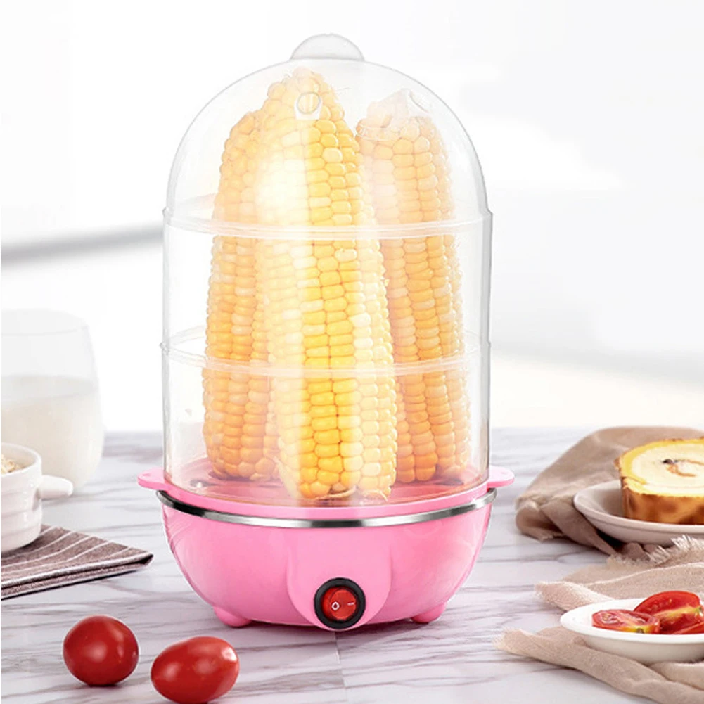 220V Multifunctional Egg Cooker Rapid Heating Mini Kitchen Poacher Auto-Off Portable Milk Steamer for Cooking Breakfast Machine 4