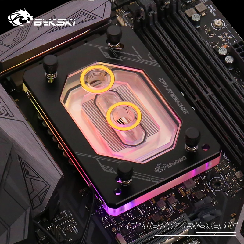 Bykski-bloco de Cpu para Amd Ryzen Threadripper 1950x X570 Am2 Am3 Am4 Am5 Tr4 fm Radiador de Resfriamento a Água Luz Rgb Aura - Imagem 3